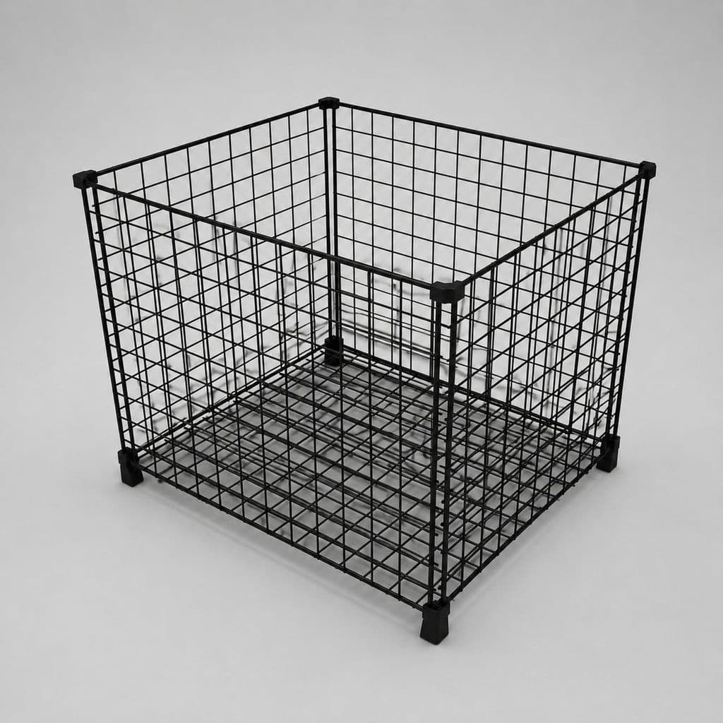 Cesto Porta Expositor Fraldas Farmácia Bola Reforçado 60x80 Preto