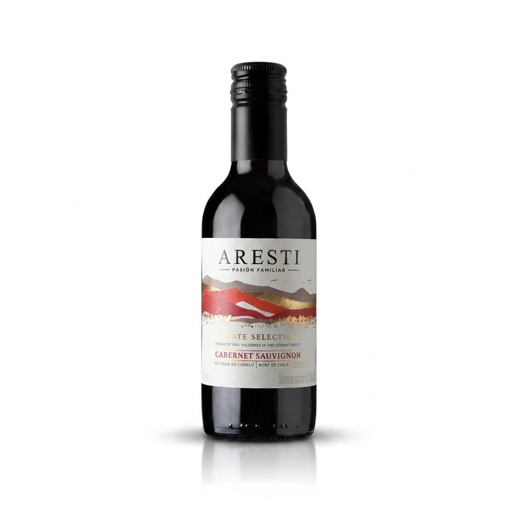 Vinho Tinto Chileno Aresti Cabernet Sauvignon Seco 187ml Mini Garrafa Dose Individual Vale Curico Carnes