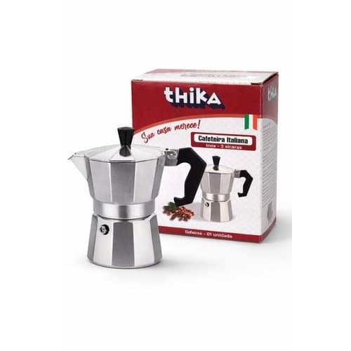Cafeteira Italiana Inox 3 Xícaras Café Espresso Tradicional Chá Cozinha Resistente
