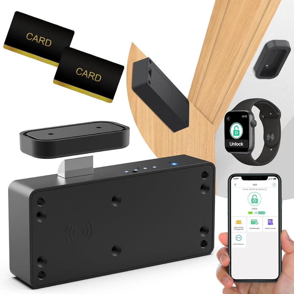 Eseesmart Smart Cabinet Lock, Hidden RFID Keyless Electronic Bluetooth Drawer Locks, Baby Proofing Child Safety Cabinet