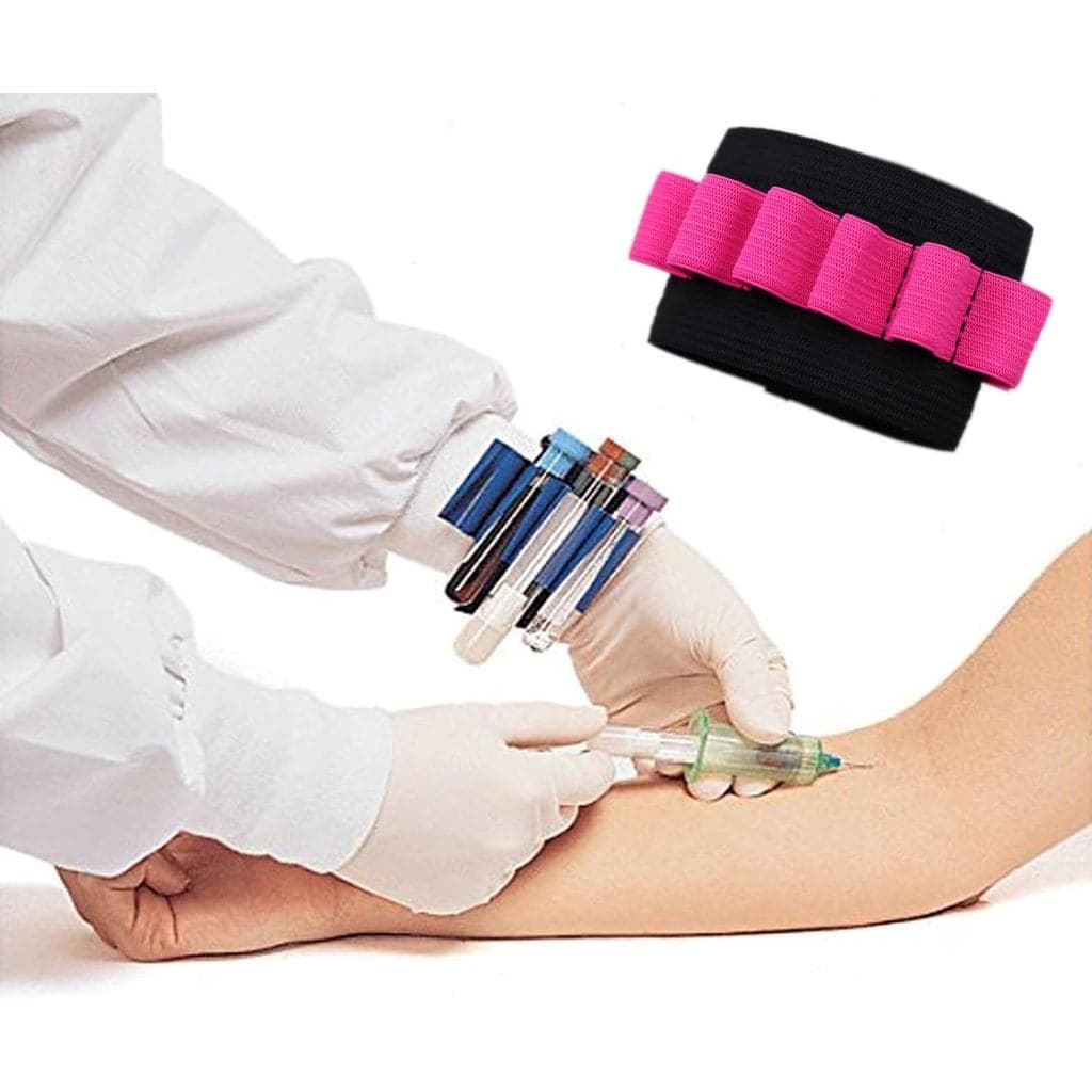 Pacote Genérico com 3 Pulseiras Suporte para Tubos de Flebotomia, Suporte para 8 Tubos de Coleta de Sangue, Acessórios p