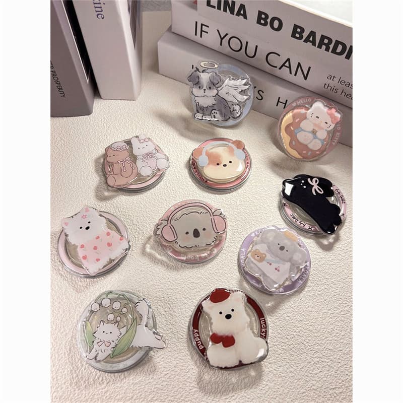 magsafe popsocket griptok magsafe MagSafe suporte magnético bonito dos desenhos animados retrátil telefone móvel Airbag