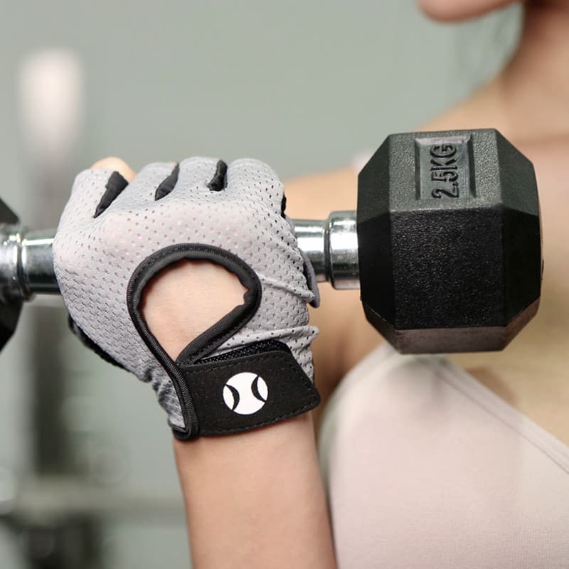 Luvas de Fitness Luvas de proteção com almofada de palma feminina Treinamento leve Barra Horizontal de meio dedo Ciclism