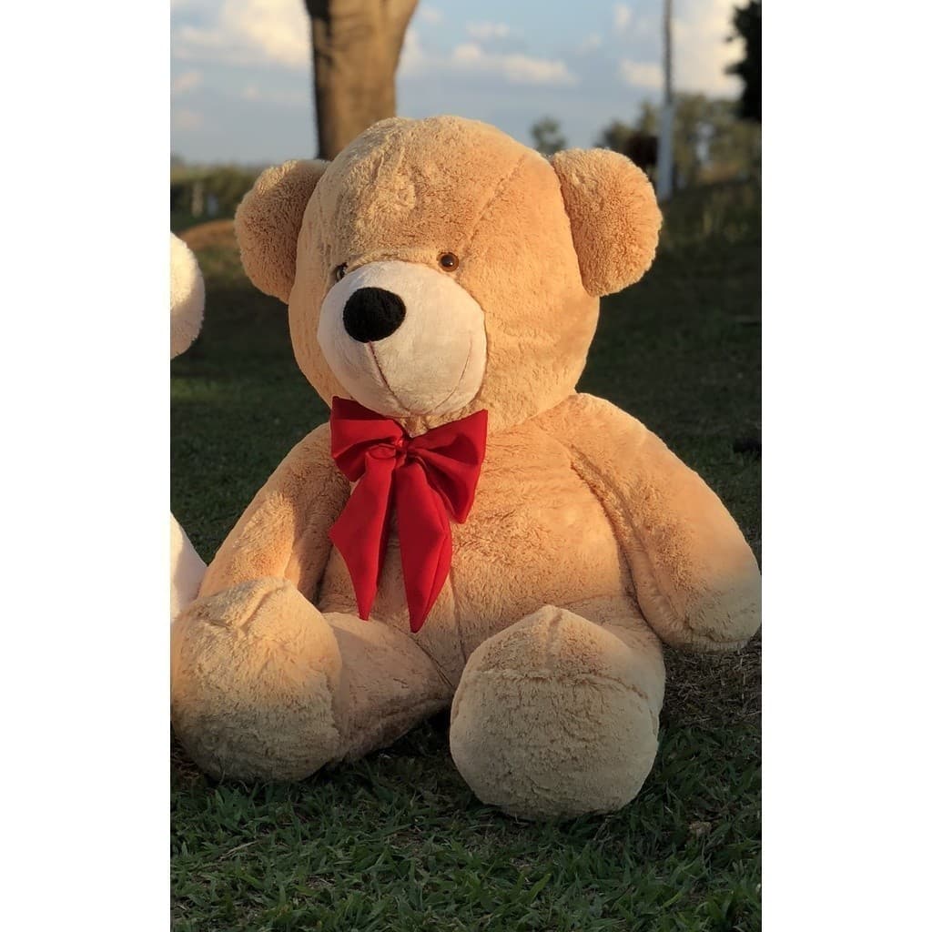 Urso De Pelúcia Gigante Teddy - 90 Cm Macio com Laço Personalizado Grátis