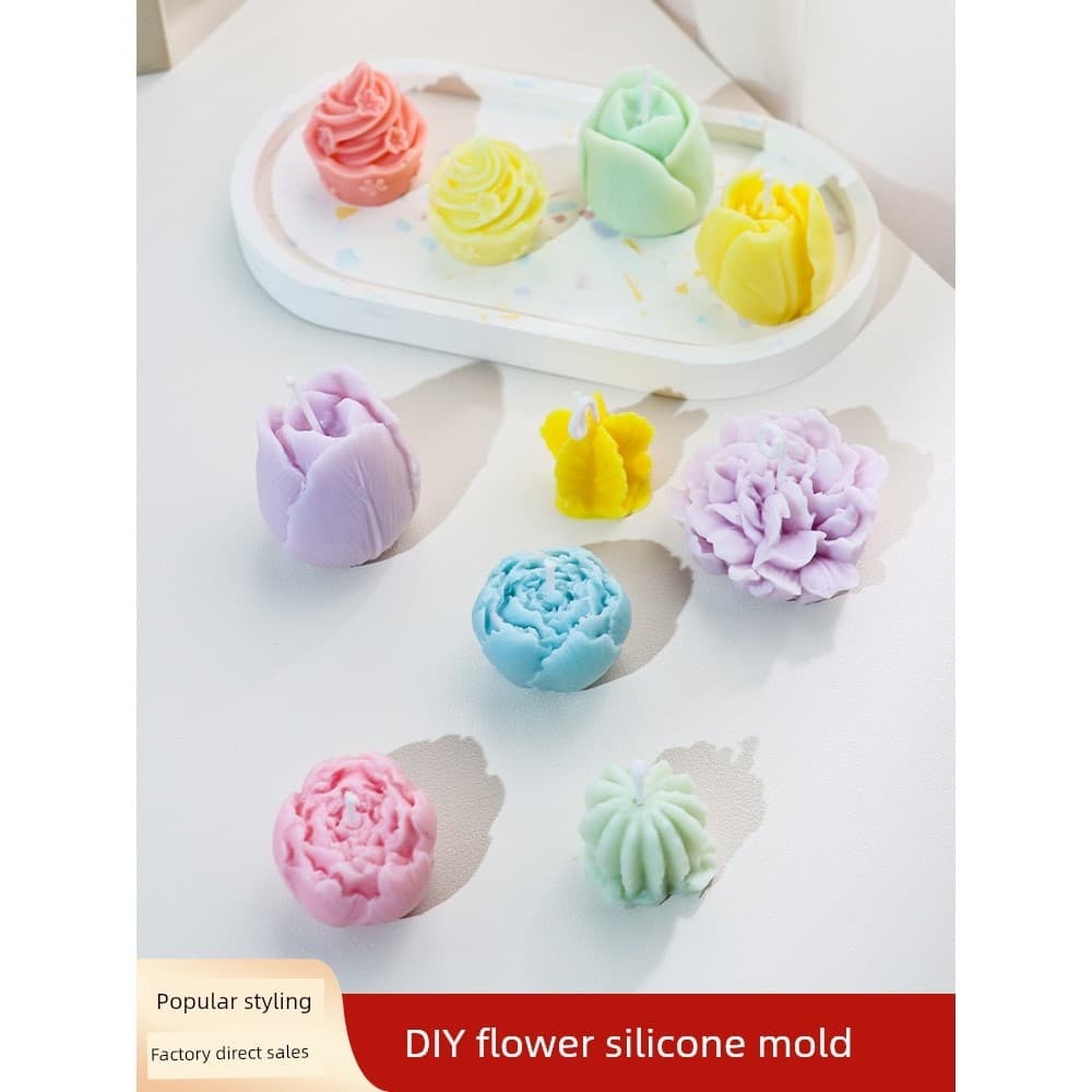 🔥 molde sabonete artesanal silicone​ 🔥 molde de silicone VENDA QUENTE molde de silicone floral 3D​ Flor Caseira Molde