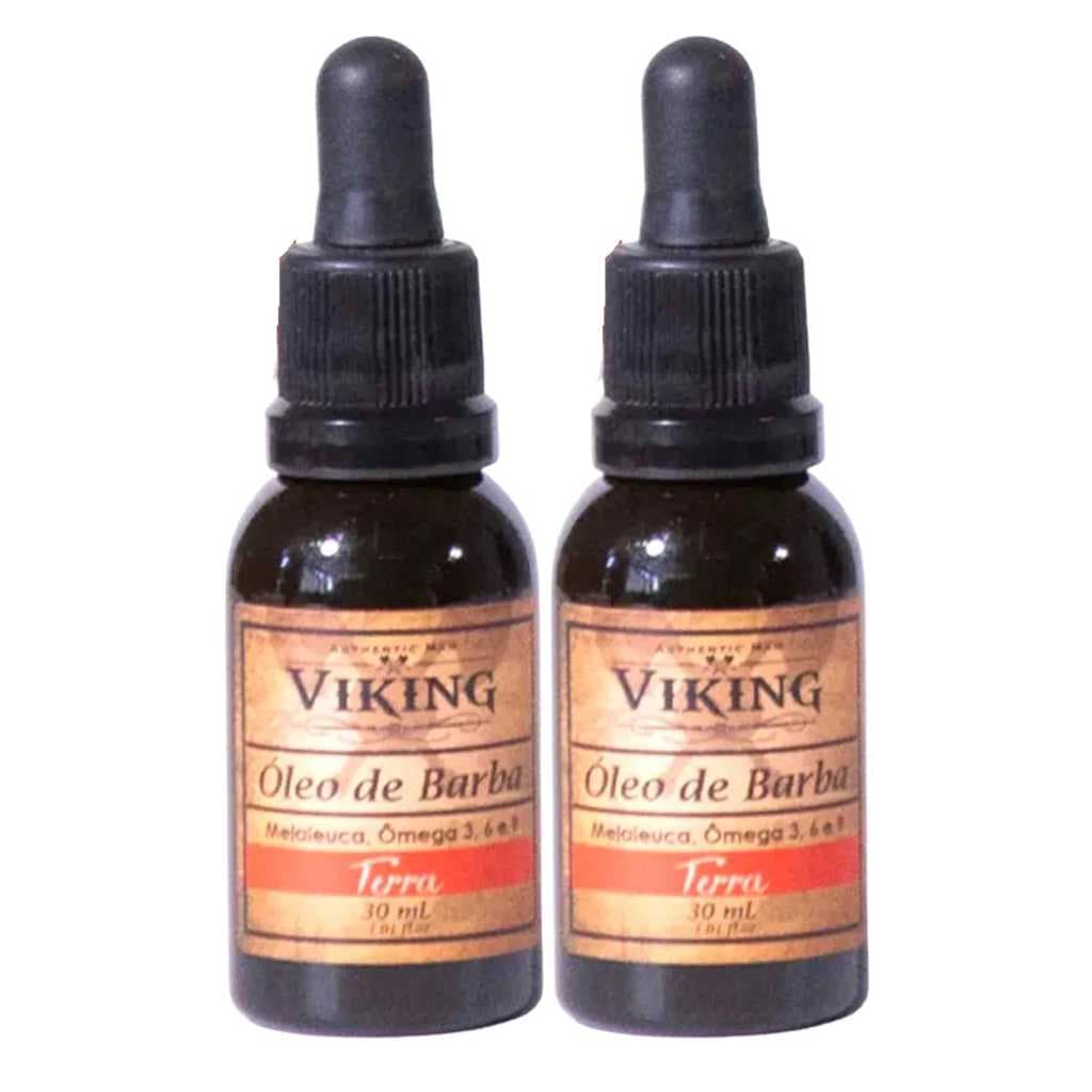 Kit 02  de Barba Viking  Óleo Terra 30ml