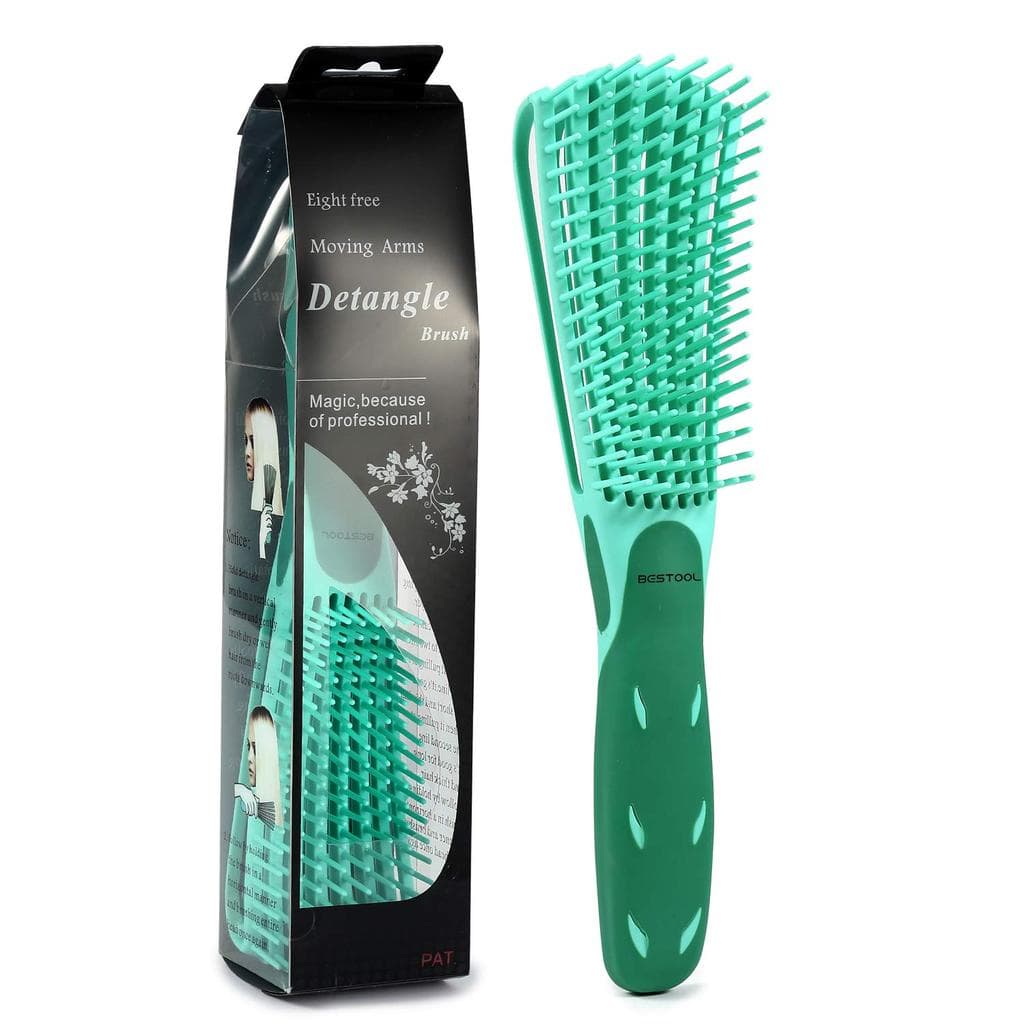 Escova Desembaraçadora BESTOOL para Cabelos Naturais Pretos, Cabelos Cacheados Afro Textura 3/4abc - Desembaraça Mais Rá