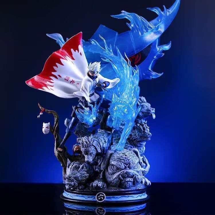 Ornamentos CS Kaká Sexta Geração Naruto Figura Bandeira Estátua de Mesa de Madeira Presente Anime Modelo Mercadoria