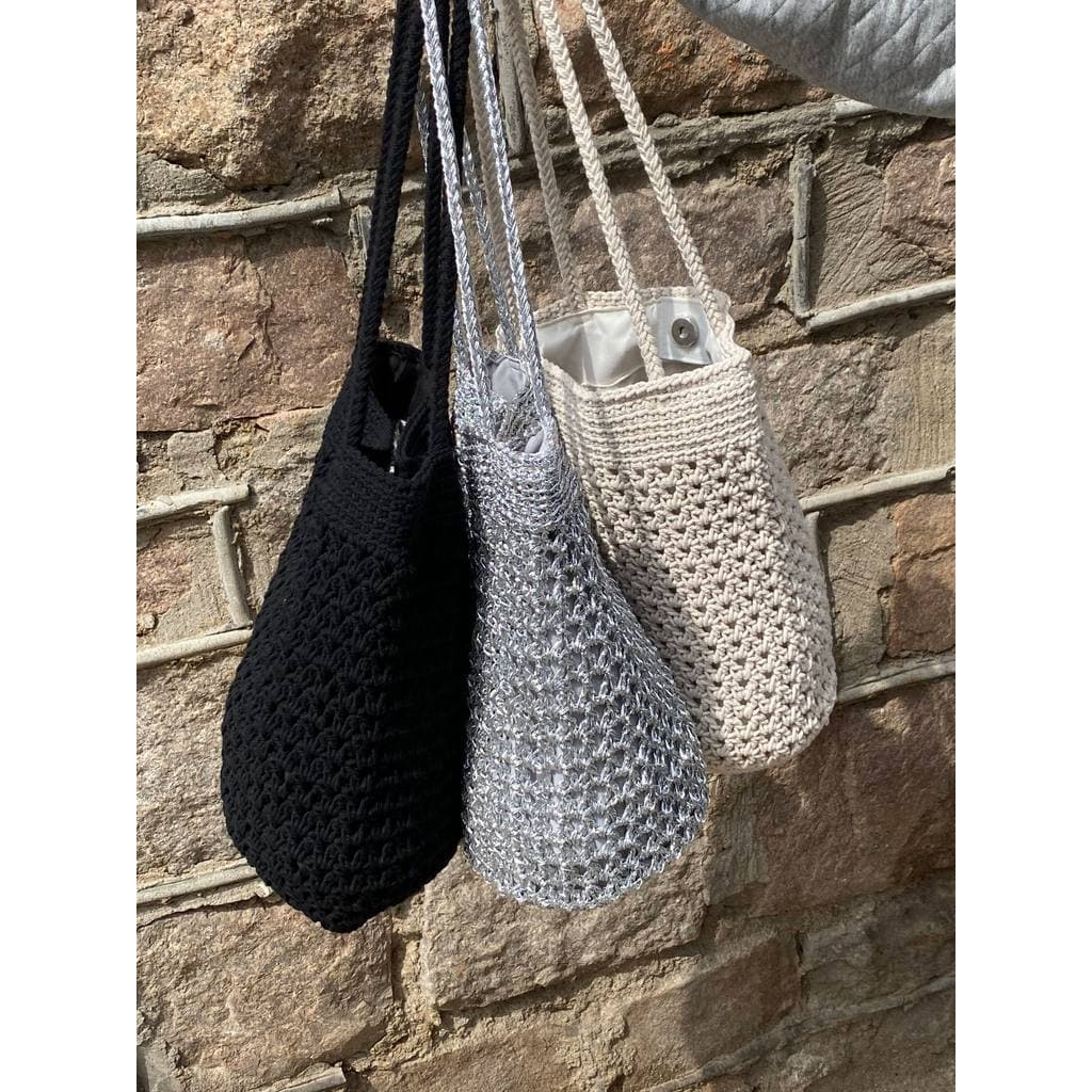 bolsa feminina bolsa transversal feminino Japonês único tecido saco feminino verão mão-tecido saco de um ombro corda de