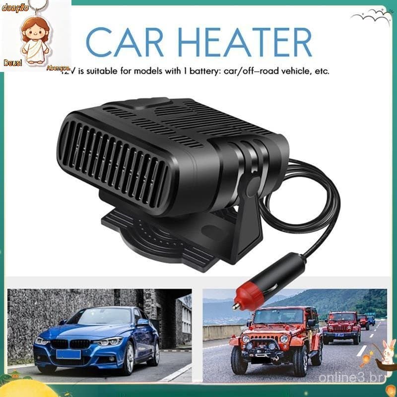 Aquecedor De Carro Universal 12V Acessórios De Resfriamento Para Aquecimento De Interior Ventilador Removedor De Névoa D