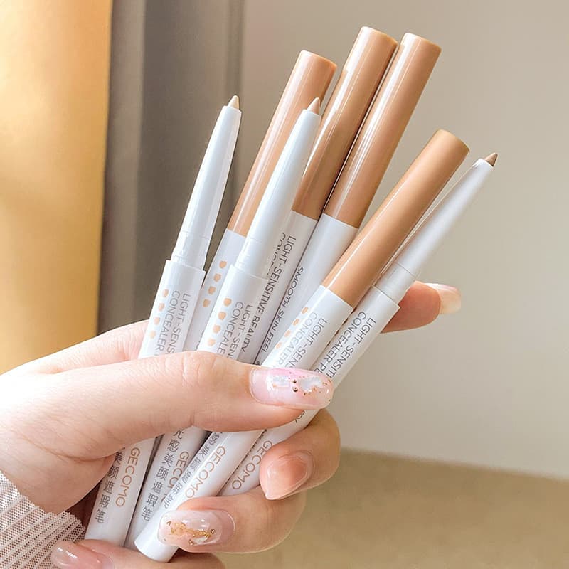 Caneta corretiva de 3 peças para ocultar manchas, ocultar sobrancelhas, ranhura de rasgo dedicada, olheiras, pálpebras,