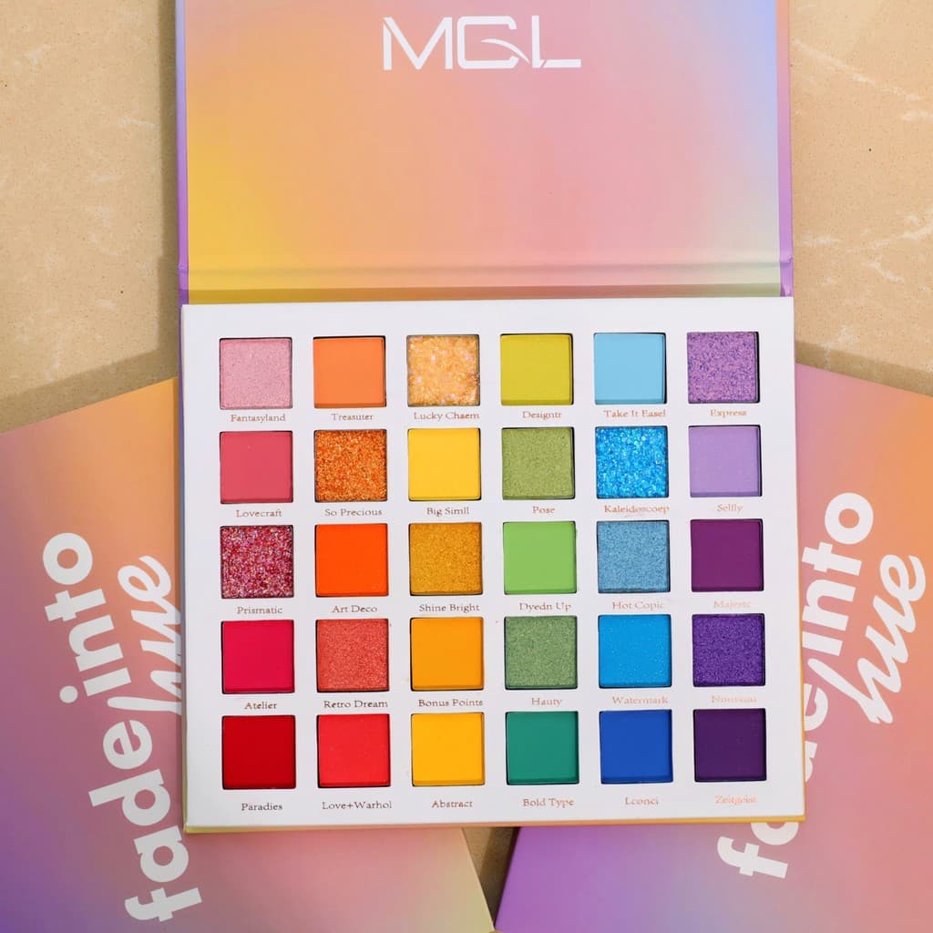 2026 novo estilo palco maquiagem cor paleta de sombras lantejoulas um desempenho maquiagem Macaron multicolorido genuíno
