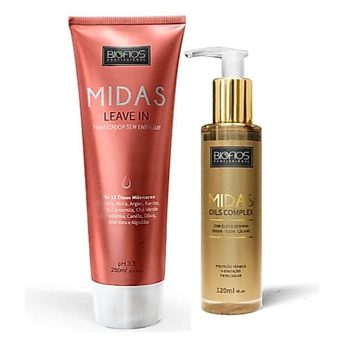 Kit Creme Midas Leave In + Midas Oils Complex Biofios
