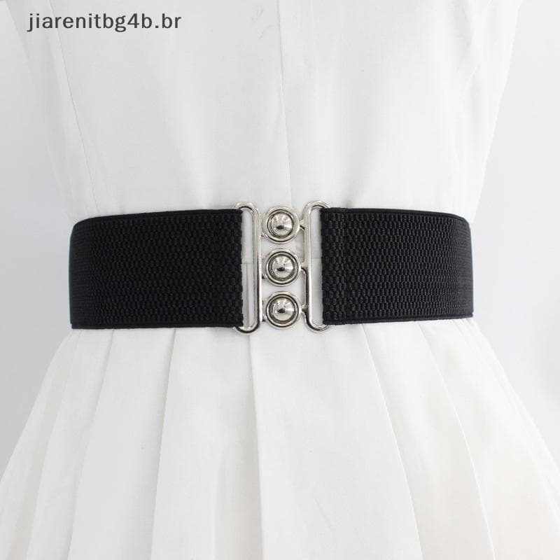 JIARN Cinto Elástico De 5 Cm De Largura Cintura Larga Vintage Stretch Cinch Com Cintos Bule Para Mulheres .