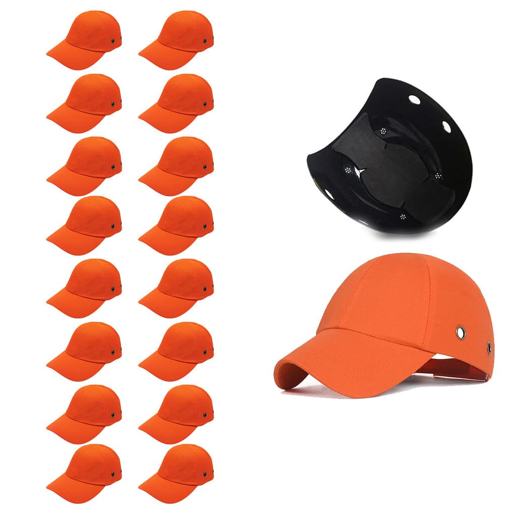 Bone com Capacete EPI Kit 16 Uni Obra Segurança do Trabalho Casquete Reparo Construçao Oficina Proteçao Resistente