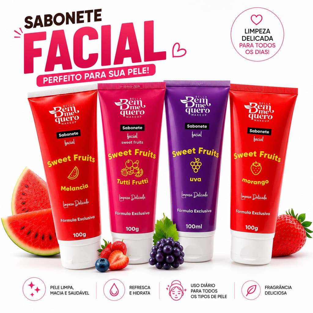 Bem me Quero Sabonete Facial Sweet Fruits