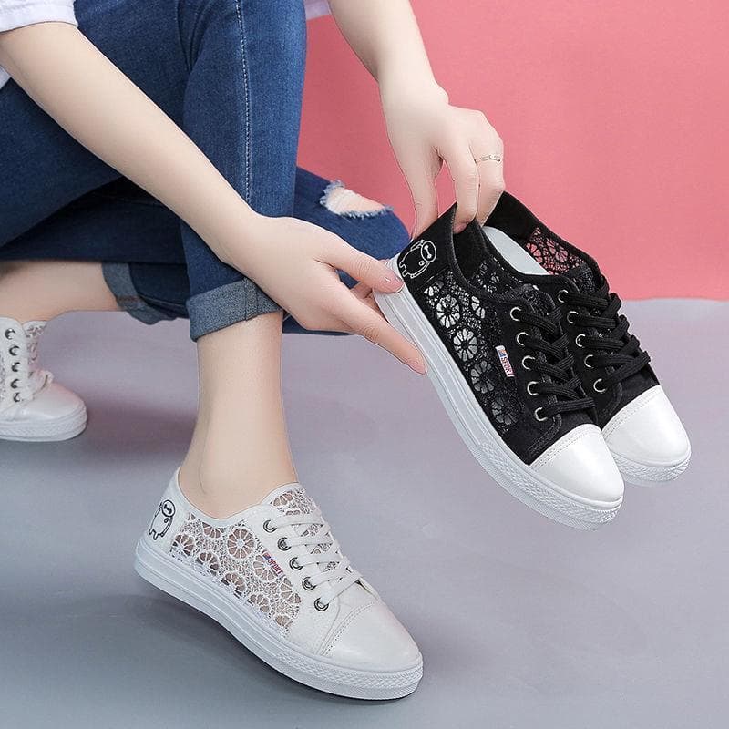 Sapatos casuais femininos 2023 novo estilo sapatos femininos versão coreana All-Match senhoras sapatos líquidos de sola