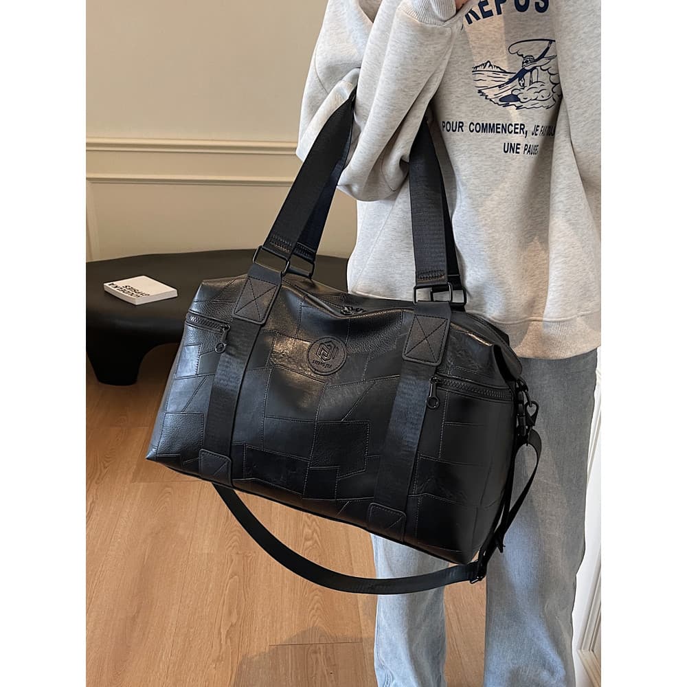 Bolsa de viagem de curta distância, bolsa texturizada de grande capacidade, feminina, dança, esportes, academia, armazen