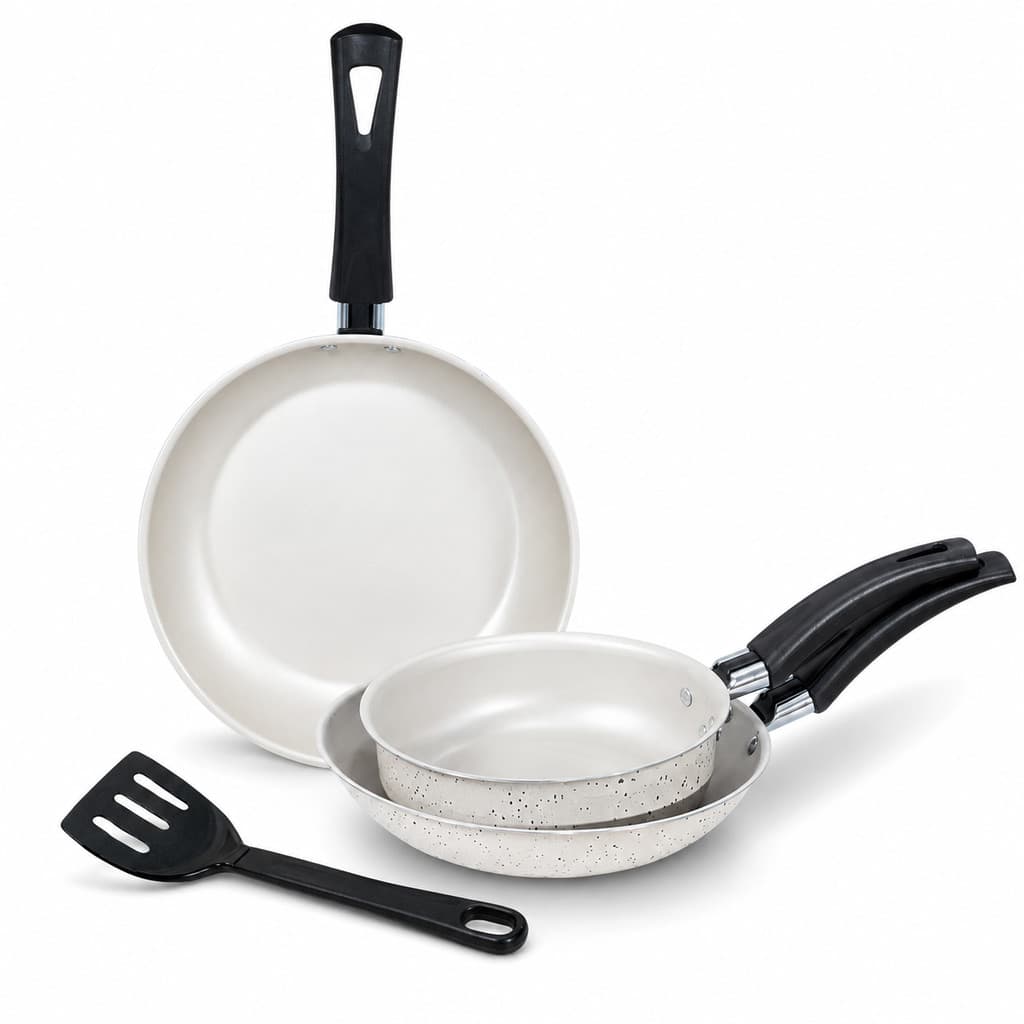 Conjunto De Frigideira Elegance Teflon 3 Peças Antiaderente com Frita Ovo Francesa