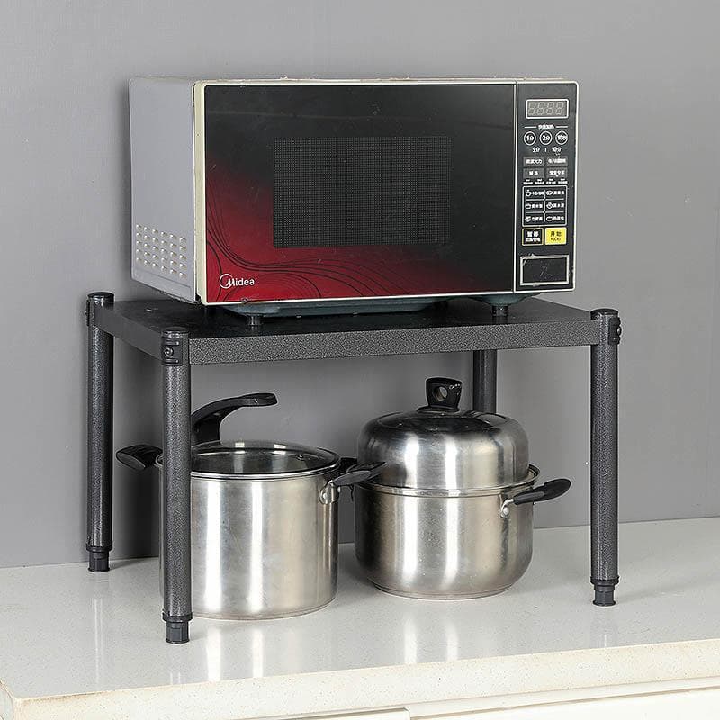 Rack de armazenamento de bancada de cozinha, pratos, tempero, óleo, utensílios de cozinha, rack elevado à prova de umida