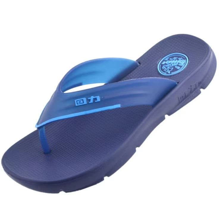 Guerreiro/Pull Back Flip-Flops masculino verão antiderrapante chinelos de praia EVA sola macia leve sandálias duráveis 2