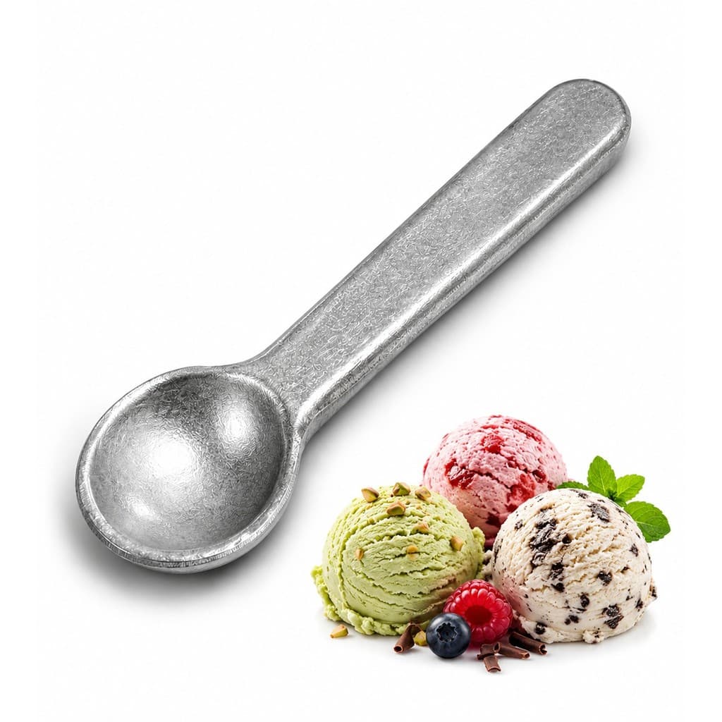 Pegador Colher De Sorvete Açaí Concha Alumínio Resistente