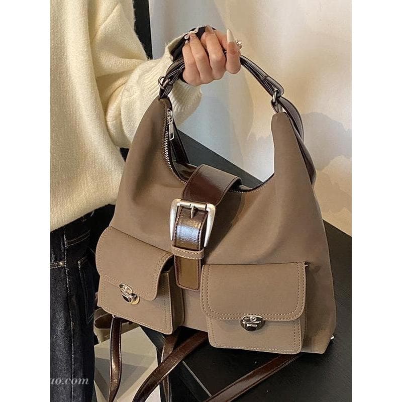 Commuter Retro fosco mochila feminina de grande capacidade 2026 novo estilo outono inverno All-Match mochila ombro sacol