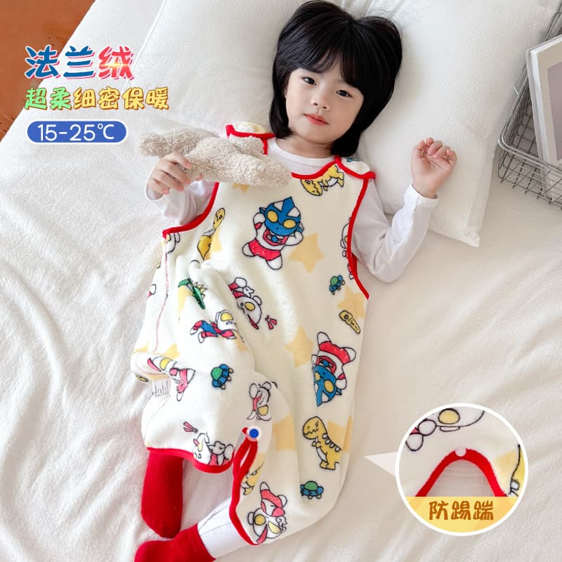 Saco de dormir crianças flanela outono inverno bebê à prova de frio proteção da barriga colete estilo bebê sem mangas co