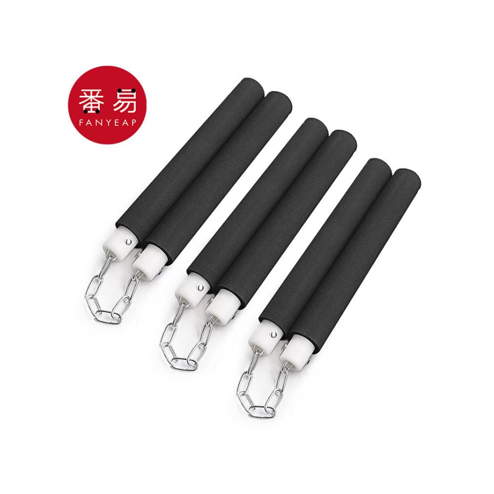 Nunchaku AA1sq801-Preto Tipo de Corrente Iniciante Prática Nunchaku Crianças Treinamento Esponja Performance Stick