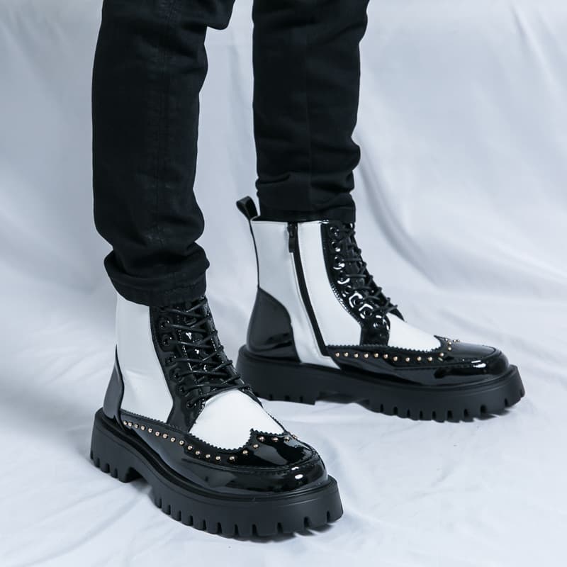 Chelsea botas de cano alto estilo britânico botas Martin de um Pedal primavera outono botas masculinas de sola macia bot