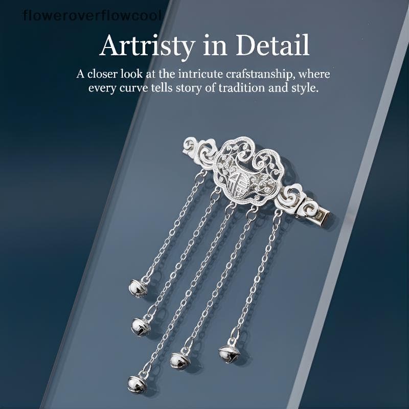 Estilo Chinês 2 Em 1 Antigo Hairpin Paz Lo Bell Grampo De Cabelo Para Mulheres Tradicional Versátil Acessórios Diário