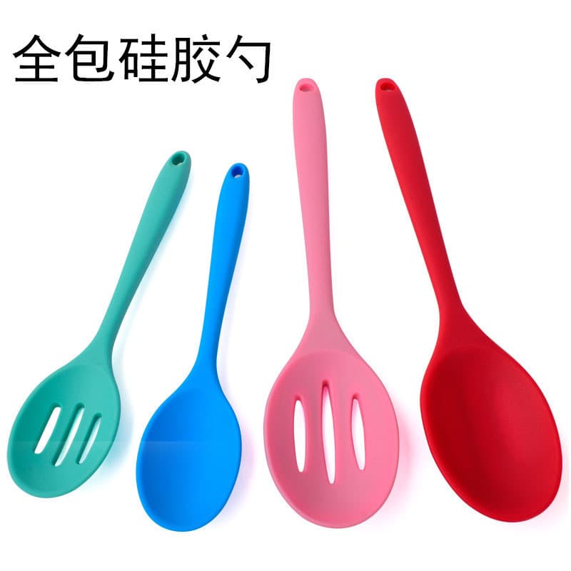 Colher de silicone multifuncional, colher de sopa, coador,, colher para misturar, colher para salada, utensílio d