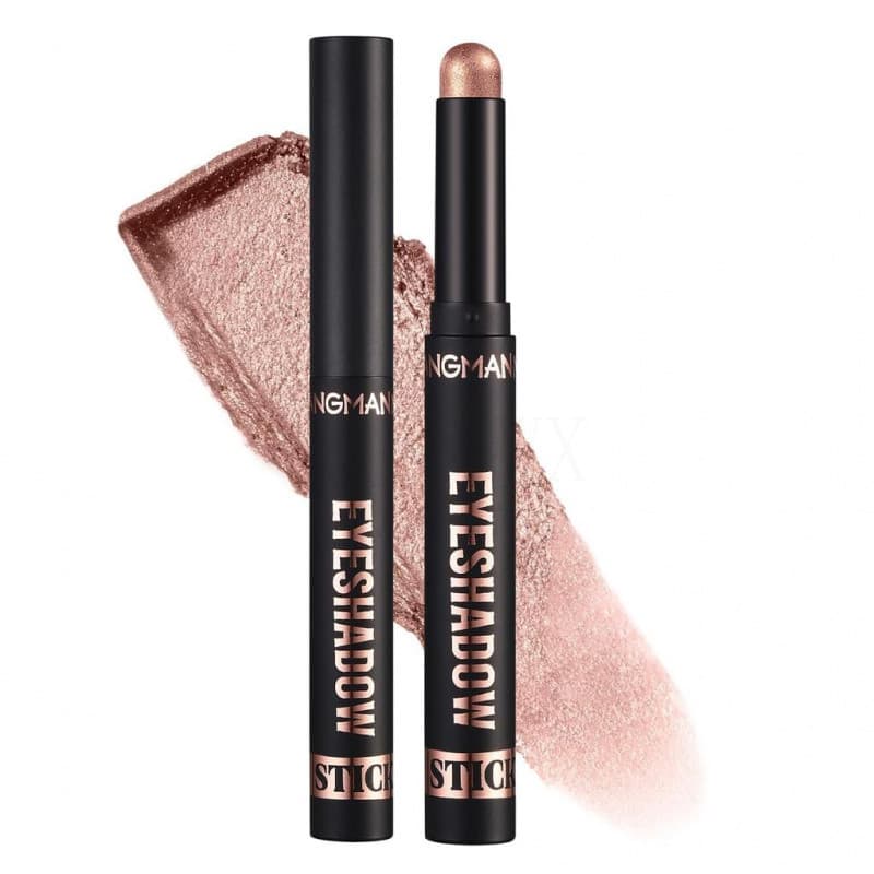 Bastão de Sombra para Olhos com Glitter, Sombra Matte Nude, Caneta de Sombra para Olhos, Longa Duração, À Prova d'Água,