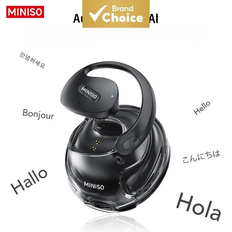 Miniso X15 Pro Fones De Ouvido AI Inteligentes Em Tempo Real Tradução Bluetooth 5.4 Ows Esportivos Estéreo HiFi De Orelh