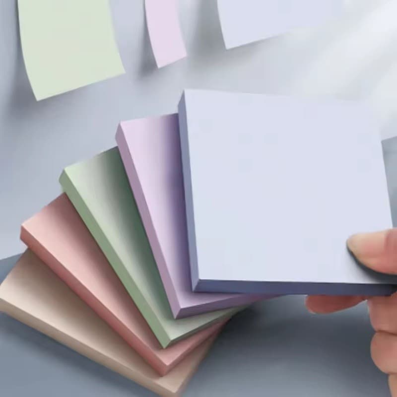 Notas Adesivas Quadradas Coloridas Morandi (7.5 Cm) , Blocos De Autoadesivos , Essenciais Para Organização De Escritório