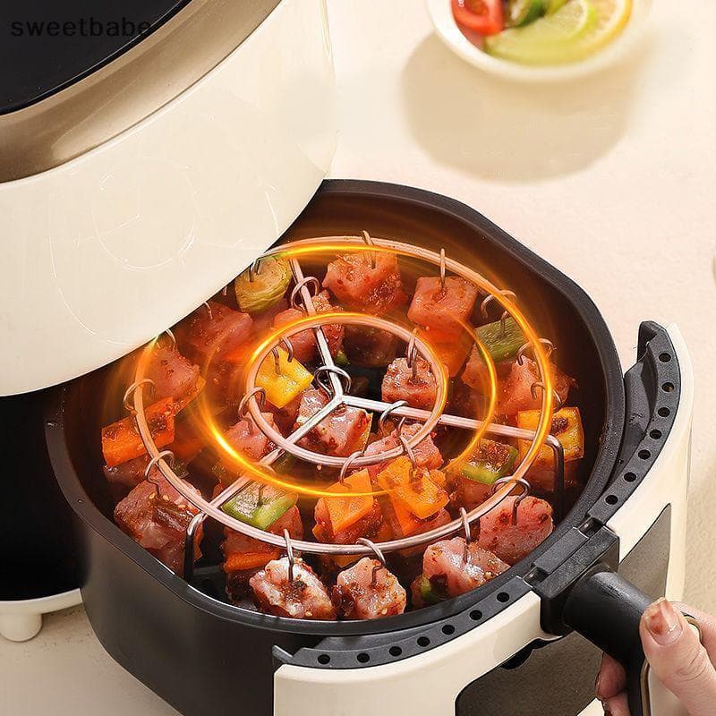 Fritadeira De Ar Grelha De Aço Inoxidável Espeto Vertical Pendurado Forno Kebab Ra Titular Grill Utensílios Cozinha