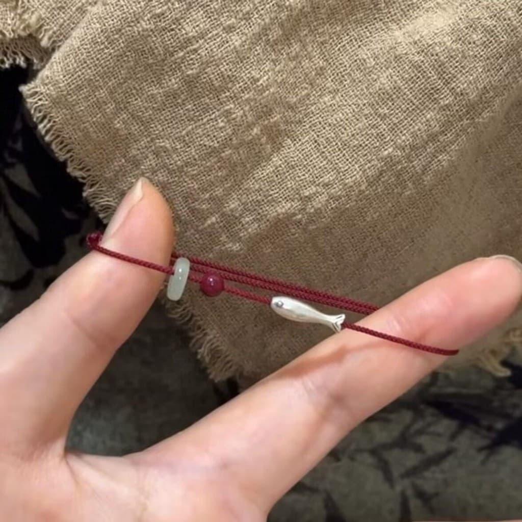 Troca de presentes pulseira novo estilo chinês todos os anos mais do que pulseira de peixe pequeno vermelho ano novo pul