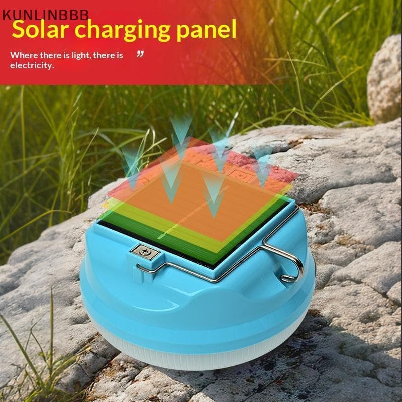 KUNLINBBB Lâmpada De Acampamento LED Movida A Energia Solar , 3 Níveis De Brilho , Longo Tempo De Execução , Gancho De S