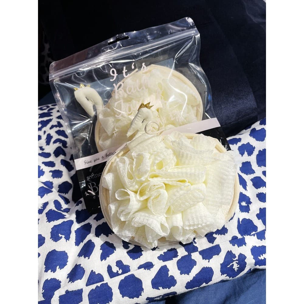 Bonito menina bola de banho banho banho espuma Net flor ferramenta útil limpar flor não espalhad