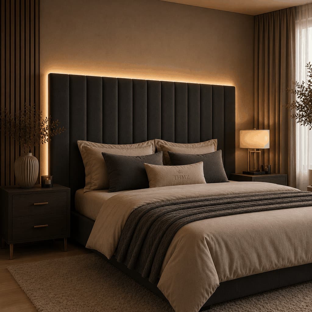Cabeceira 110x20 Módulos Premium Estofados Retangulares Cama Box Solteiro Casal Queen King