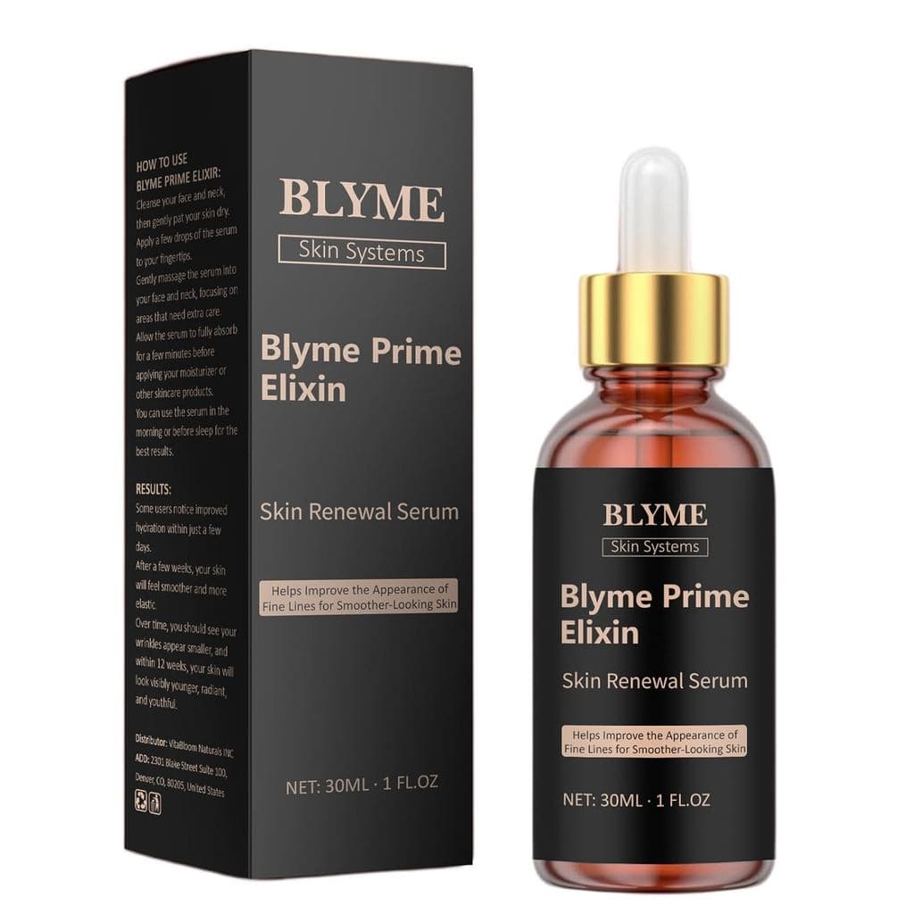 Blyme Prime Elixir Serum - Peptídeos + Ácido Hialurônico e Retinol, Elasticidade e Hidratação da Pele, Fórmula Não Comed