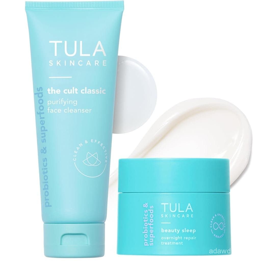 TULACareNighttimeDuo-&HydratingTravelSize, inclui o clássico limpador facial purificante The Cult e o tratamento reparad