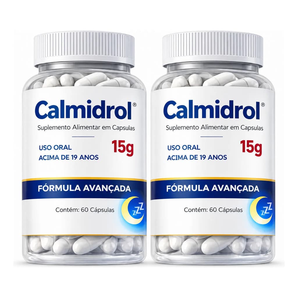 2 Calmidrol 60 Caps Suplemento Uso Diário Ansiedade E Sono