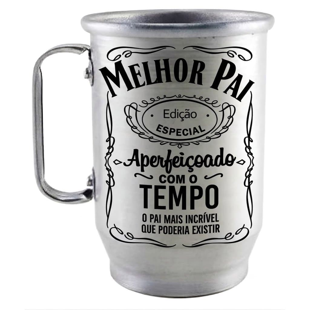 Caneca Alumínio Pai Aniversário Dia dos Pais