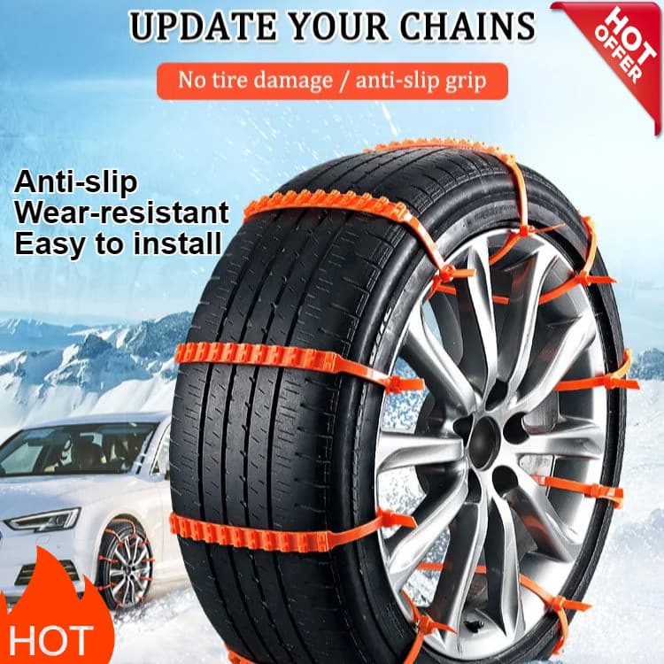 【Resistente e Seguro】KS Universal Anti-Slip Tyre Chains for Car/Motorcycle Snow/Mud Traction Pneus/Moto/Neve