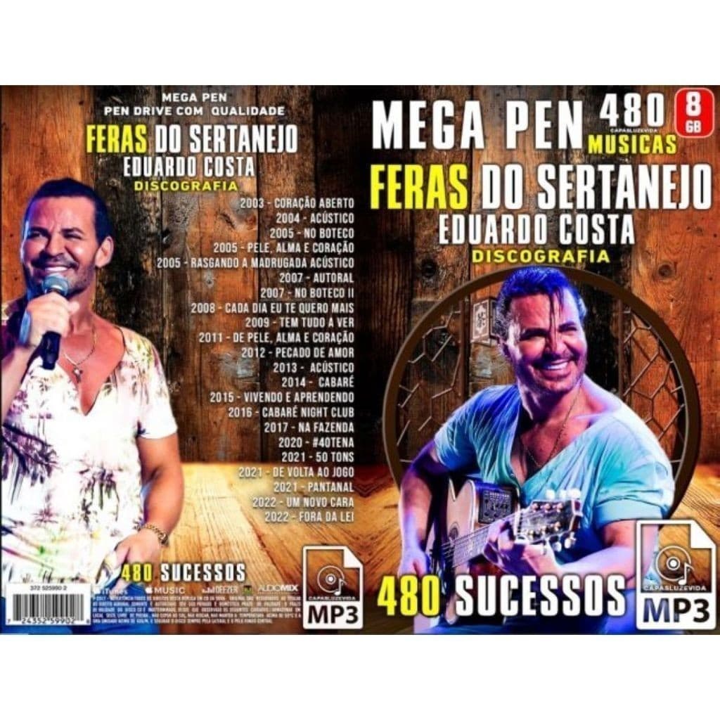 480 Músicas Feras do Sertanejo Eduardo Costa + Bônus
