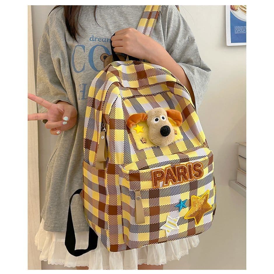 [SJB] Mochila escolar ins Nicho Alunos do ensino médio Mochila xadrez estilo japonês versão coreana, mochila multifuncio