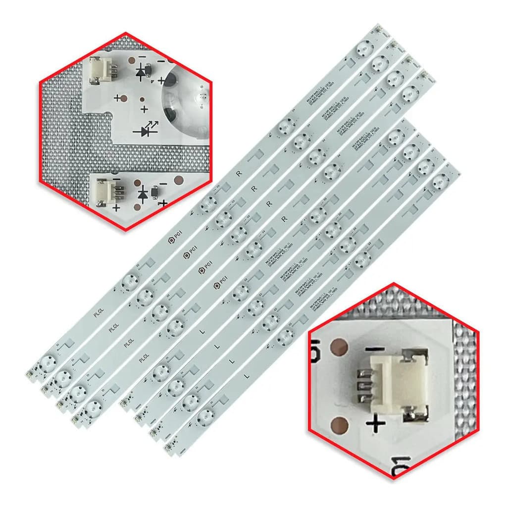 Kit 8 Barras Compatível Com Kd-49x7005d = Kd-l49x7005d Tudo tudo eletro