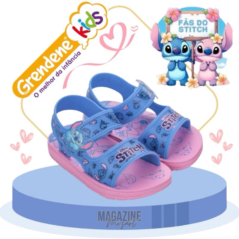 Sandália Baby Stitch Disney Diversão Grendene Kids