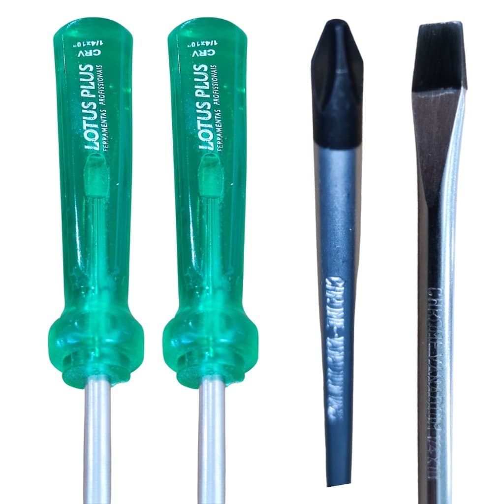Chave de fenda e Philips grande 1/4 x 10